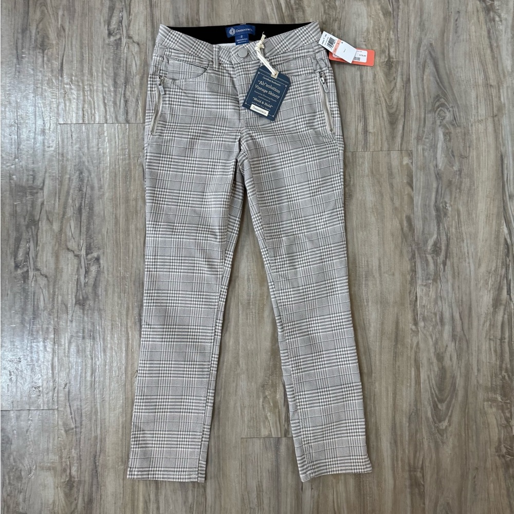 Democracy “Ab” Solution Vintage Skinny Houndstooth Patterned Pants - NWT